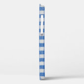 Blauw-wit gevoerde eetkleren. Case-Mate iPhone case (Achterkant / Links)