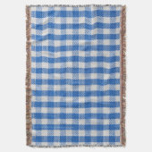 Blauw-wit gevoerde eetkleren. deken (Voorkant Verticaal)