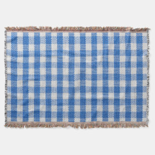 Blauw-wit gevoerde eetkleren. deken