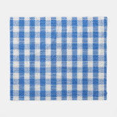 Blauw-wit gevoerde eetkleren. fleece deken (Voorkant (Horizontaal))