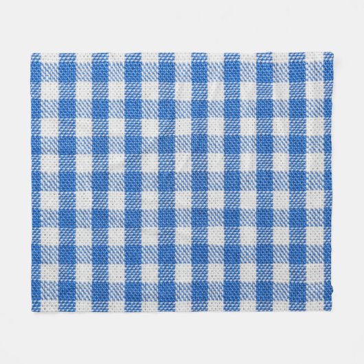 Blauw-wit gevoerde eetkleren. fleece deken (Voorkant (Horizontaal))
