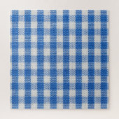 Blauw-wit gevoerde eetkleren. legpuzzel (Verticaal)