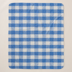 Blauw-wit gevoerde eetkleren. sherpa deken