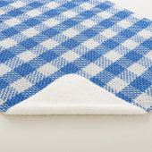 Blauw-wit gevoerde eetkleren. sherpa deken (3/4)