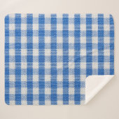Blauw-wit gevoerde eetkleren. sherpa deken (Voorkant (horizontaal))