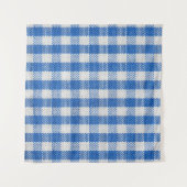 Blauw-wit gevoerde eetkleren. wandkleed (Voorkant (horizontaal))