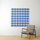 Blauw-wit gevoerde eetkleren. wandkleed (In Situ (horizontaal))