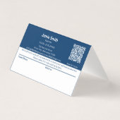 Blauw Wit Gevouwen Gecombineerd Bedankt Referral K Kaart (Achterkant)