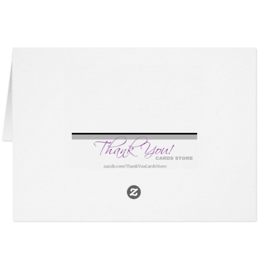 Blauw & Wit Gingham Canvas Dank u kaart (Achterkant Horizontaal)