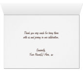 Blauw & Wit Gingham Canvas Dank u kaart (Binnen Horizontaal (Onder))