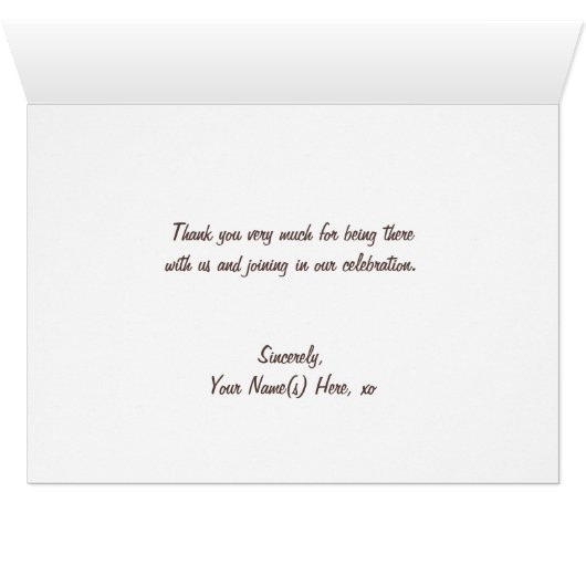 Blauw & Wit Gingham Canvas Dank u kaart (Binnen Horizontaal (Onder))