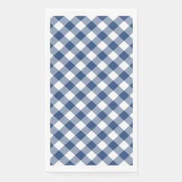 Blauw-wit Gingham Check Servet