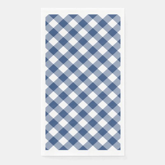 Blauw-wit Gingham Check Servet (Voorkant)