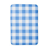 Blauw & Wit Gingham geruite geruite patroon Badmat (Voorkant Verticaal)