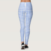 blauw-wit gingham patroon leggings (Achterkant)