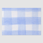 Blauw Wit Gingham Rut Tissuepapier (Voorkant)