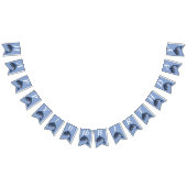 Blauw Wit Glittery Jumping Verjaardags Dolfijn Vlaggetjes (Alle)