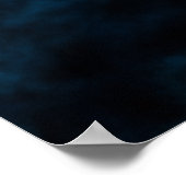 Blauw-wit gloed Poster met symbool voor het biogev (Hoek)