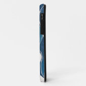 Blauw wit golfpatroon 01 Case-Mate iPhone case (Achterkant/links)