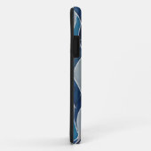 Blauw wit golfpatroon 01 Case-Mate iPhone case (Achterkant/rechts)