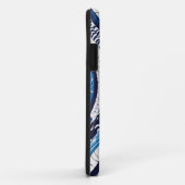 Blauw wit golfpatroon 05 Case-Mate iPhone case (Achterkant/rechts)