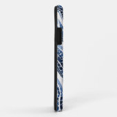 Blauw wit golfpatroon 15 Case-Mate iPhone case (Achterkant/rechts)