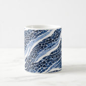 Blauw wit golfpatroon 15 koffiemok (Center)