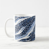 Blauw wit golfpatroon 15 koffiemok (Links)