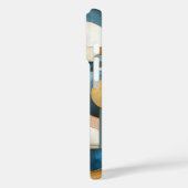 Blauw Wit Goud Abstracte geometrische kunst Case-Mate iPhone Case (Achterkant / Links)
