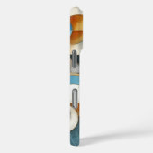 Blauw Wit Goud Abstracte geometrische kunst Case-Mate iPhone Case (Achterkant / Rechts)