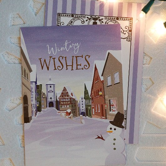 Blauw, Wit, Goud Duitse Bavaria Company Folie Feestdagenkaart