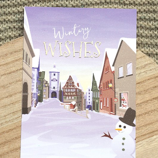 Blauw, Wit, Goud Duitse Bavaria Company Folie Feestdagenkaart