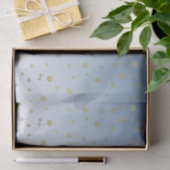 Blauw wit goud sterren verjaardag tissuepapier (Geschenk)