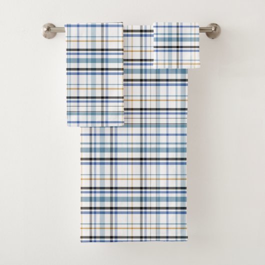 Blauw wit goud strand badkamer kust bad handdoek (Insitu)