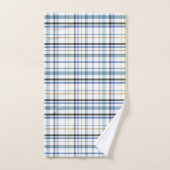 Blauw wit goud strand badkamer kust bad handdoek (Handdoek)