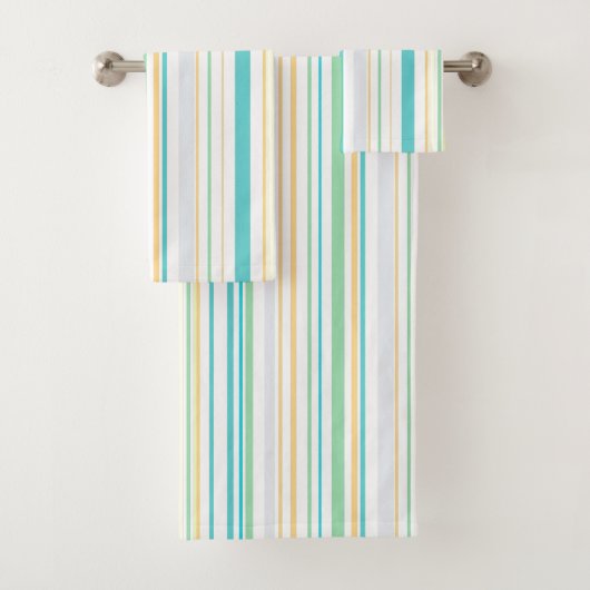 Blauw wit goud strand badkamer kust bad handdoek (Insitu)