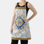 Blauw Wit Goud Talavera Azulejo Tegel Look Schort (Insitu)