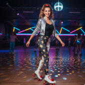 Blauw & Wit Gouden Sterren Gesplitst Leggings