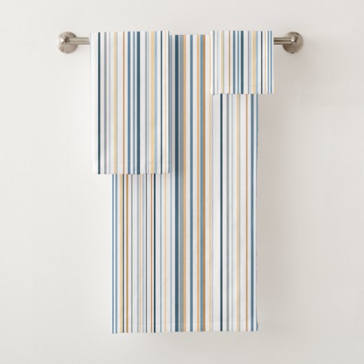 Blauw wit gouden strand badkamer kust bad handdoek (Insitu)
