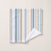 Blauw wit gouden strand badkamer kust bad handdoek (Wasdoekje)