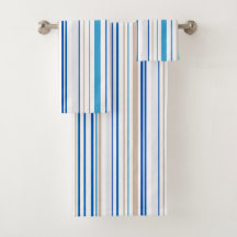 Blauw wit gouden strand badkamer kust