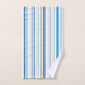 Blauw wit gouden strand badkamer kust bad handdoek (Handdoek)