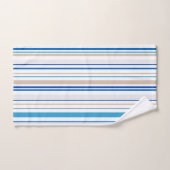 Blauw wit gouden strand badkamer kust bad handdoek (Handdoek)