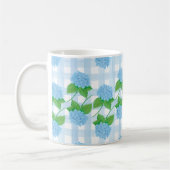 Blauw-wit Grandmillennial Hydrangea Mok (Links)
