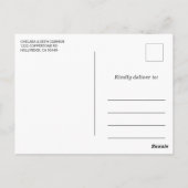 Blauw, wit, grijs Baby shower Briefkaart (Achterkant)