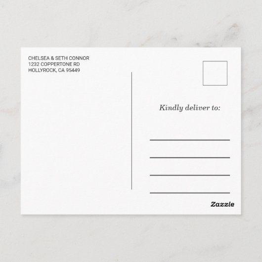 Blauw, wit, grijs Baby shower Briefkaart (Achterkant)