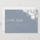  Blauw Wit & Grijs Bloemtekening (Voorkant)