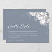  Blauw Wit & Grijs Bloemtekening (Voorkant / Achterkant)