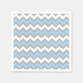 Blauw Wit Grijs Chevron party decor Servet (Voorkant)