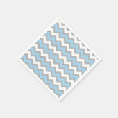 Blauw Wit Grijs Chevron party decor Servet (Hoek)